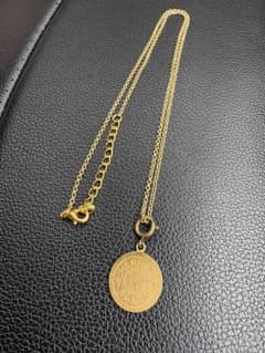 HERMES Sellier Gold Necklace vintage - メルカリ