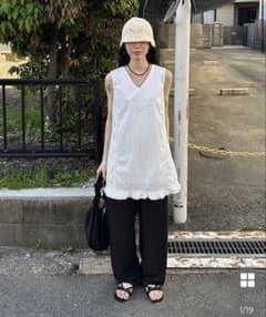sep19 Vネックフリルミニワンピースのサムネイル