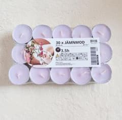 IKEA JAMNMOD ティーライトキャンドル 30個入 flower 花