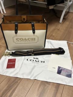 【新品COACH】C0777  フィールドトート30／カラーブロックブラウンのサムネイル