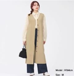 新品タグ付き　GU 2weyジレワンピース　Sのサムネイル