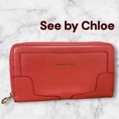 【美品】シーバイクロエ CHLOE 長財布/パイソン型押し ラウンドファスナー 新作】シーバイクロエ See By Chloe レディース 長財布 (See by Chloe