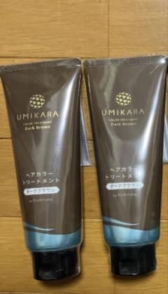 UMIKARA ヘアカラー トリートメント ダークブラウン 2本セット - メルカリ