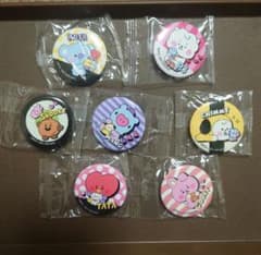 BT21 쿠라 스시 캔 배지 7 개 세트
