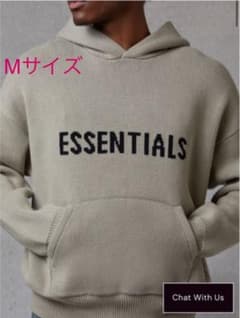 FOG ESSENTIALS ニット ロゴ パーカー Mのサムネイル
