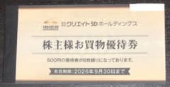 4000円分　クリエイトSD 株主優待券　CREATE SDのサムネイル