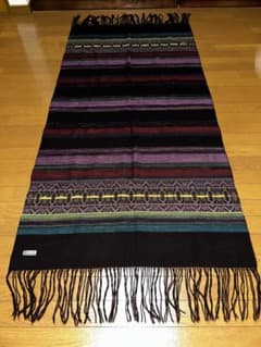 美品希少品 北海道旭川優佳良織手織り毛100% 特大ストール約180X90