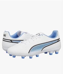 Puma KING サッカーシューズ ホワイト/ブルー　お値下げのサムネイル