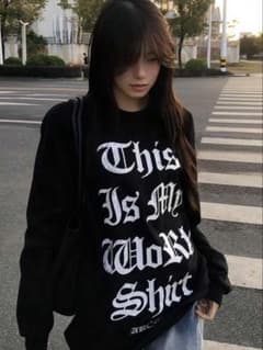 SHEIN長袖Tシャツ ブラック XLのサムネイル