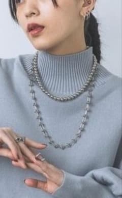 JEANASIS ボール2連チェーンネックレス シルバー - メルカリ
