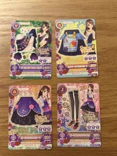 アイカツカード4枚セット　紫吹蘭　spicy agehaのサムネイル