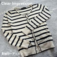 【Clear Impression】ストライプ カーディガン 長袖のサムネイル