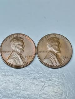 pn898 1952年S 1セント硬貨 2枚セット 麦ペニー - メルカリ