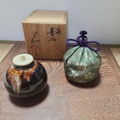 文淋茶入 桶谷定一作 正絹 仕覆『葛城手異紋』桐箱 茶道具 - メルカリ