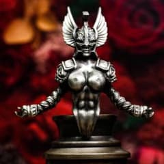 翼付きデビル ネックレス シルバーカラー ゴシックのサムネイル