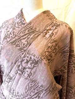 【美品】洗える単衣の着物　トールサイズ　小紋　身丈166裄67 美品　化繊 美品】洗える単衣の着物 トールサイズ 小紋 身丈166裄67 美品 化繊
