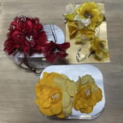 髪飾り 3点セット 花柄 和装 成人式 卒業式のサムネイル