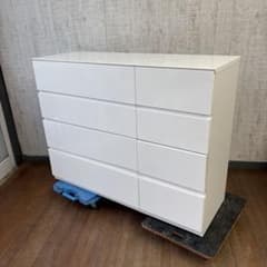 ニトリ ハイチェスト 120cm ホワイト 4段ワイドチェスト 収納家具 8杯 ニトリ ハイチェスト 120cm ホワイト 4段ワイドチェスト 収納家具 8杯