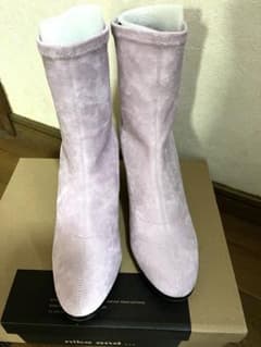 【美品】ニコアンド　ストレッチブーツ　ラベンダーLサイズのサムネイル