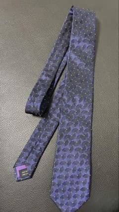 EPOCA UOMO ネクタイ シルク100% 幾何学模様 ネイビーのサムネイル
