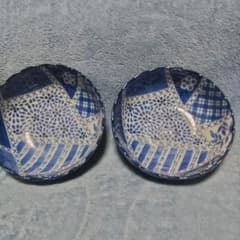 小鉢 2客セット 染付 花紋様 陶磁器 レトロな骨董品 - メルカリ