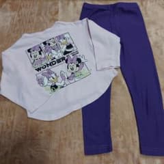 Minnie Mouse long-sleeved T-shirt and leggings, size 100
