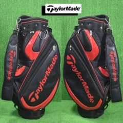TaylorMade/テーラーメイド/ゴルフ キャディバッグ9型【黒/赤】美品