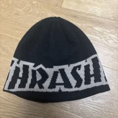 THRASHER ニット帽 ビーニー ブラックのサムネイル