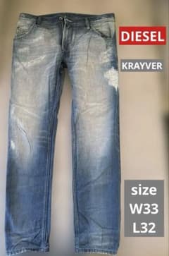 DIESEL KRAYVER ダメージ加工デニム ライトブルー size33 - メルカリ