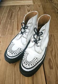 靴 e Cox Creeper Boots White UK8 George Cox Creeper Boots White UK8 - メルカリ