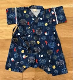 petit main ベビー甚平 ロンパース 80cm 花火柄のサムネイル