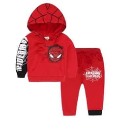 新品❗️子供服 男の子 スパイダーマン セットアップ パーカー レッド130のサムネイル