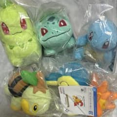 ポケモン　一番くじ　旅立ちの3匹 ぬいぐるみ　5点セット フシギダネ ゼニガメ ポケモン 一番くじ 旅立ちの3匹 ぬいぐるみ 5点セット フシギダネ