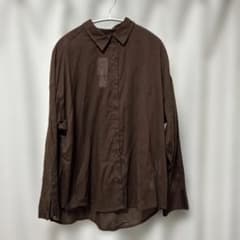 【新品】coca ガーゼシャツ　ブラウン　Lのサムネイル