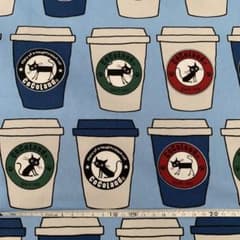 カットクロス　カフェネコちゃん柄