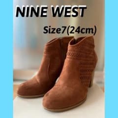 【NINE WEST】ナインウエスト ブーツ ブラウン茶色 サイズ7(24cm)のサムネイル