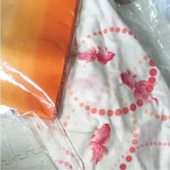 浴衣 セット 白  金魚 帯のサムネイル