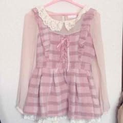 LIZ LISA チェック柄レイヤード風セットアップのサムネイル