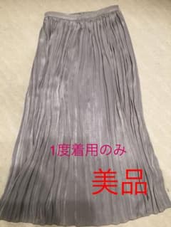 グローバルワーク☆シャイニーサテンプリーツスカートのサムネイル