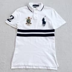 polo ralph lauren ポロシャツ ホワイト ビッグポニー swag ラルフローレン ビッグポニー ポロシャツ エンブレム swag ホワイト XS