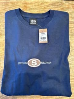 最終値下げ　新品　STUSSY WORLDWIDE DOT TEE ネイビー Lのサムネイル
