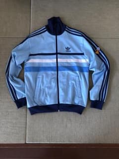 【adidas アディダス ジャージ 80s復刻版 刺繍 鮮水色】のサムネイル