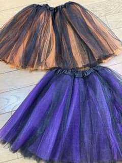 ハロウィンカラー チュールスカート 90〜100cm 2枚セットのサムネイル