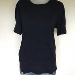 新品❤️ C & C california Tシャツ 紺色無地ダメージ加工のサムネイル