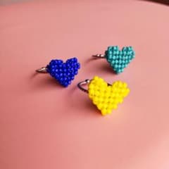 Thumbnail of 【新品】♡ハート型ビーズリング3色セット ※バラ売り価格1,500/個