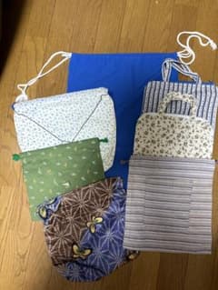ハンドメイド 巾着袋・手提げバッグ 6点セットのサムネイル
