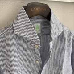 【良品】Finamore フィナモレ ホリゾンタルカラーシャツ 40 Finamore フィナモレ ホリゾンタルカラーリネンシャツ 40 - メルカリ
