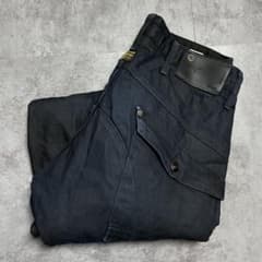 G-STAR RAW デニムカーゴパンツ 立体裁断 32×32 ネイビーのサムネイル