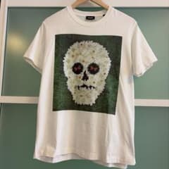 DIESEL】スカル フラワー プリント Tシャツ ホワイト Lサイズ - メルカリ