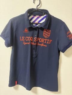 le coq sportif レディース 半袖ポロシャツ ネイビー LLのサムネイル